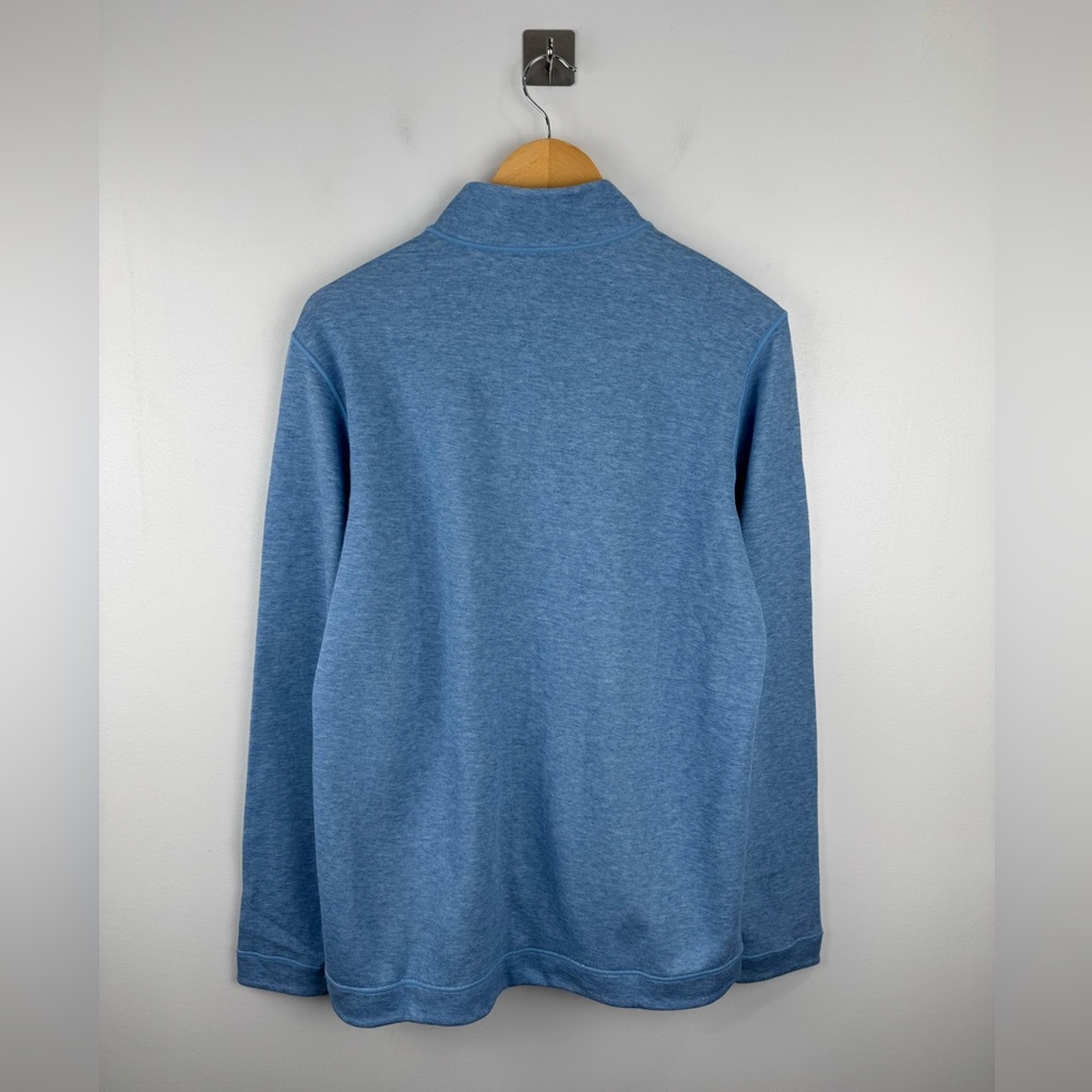 NWT Collars & Co. Men Cotton Half Zip Sweater Blue Size Small - Picture 2 of 6